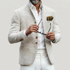 Alfie - Men's Stand Collar Button-Front Cardigan