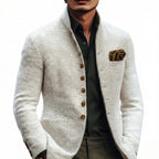 Alfie - Men's Stand Collar Button-Front Cardigan