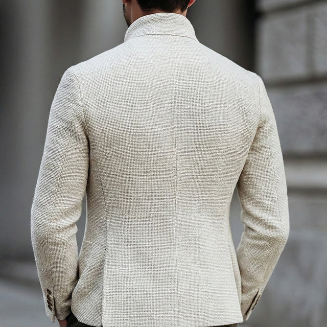 Alfie - Men's Stand Collar Button-Front Cardigan