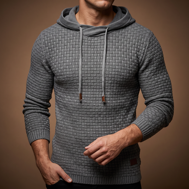 Archie - Men's Waffle-Knit Pullover Hoodie
