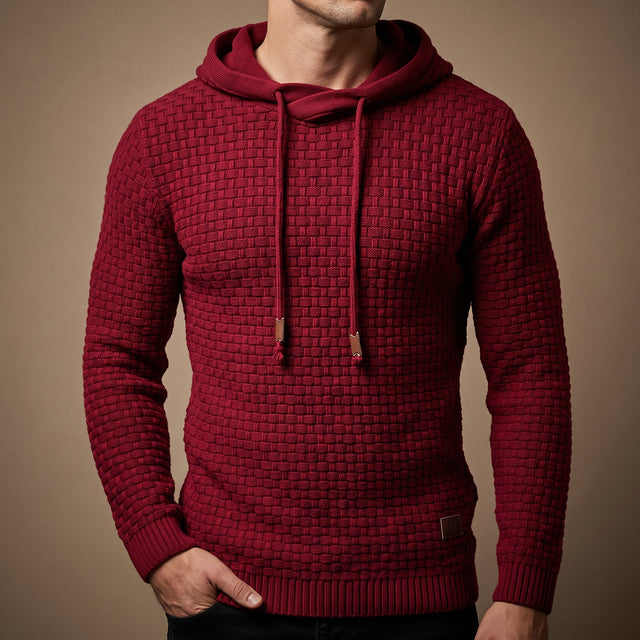 Archie - Men's Waffle-Knit Pullover Hoodie