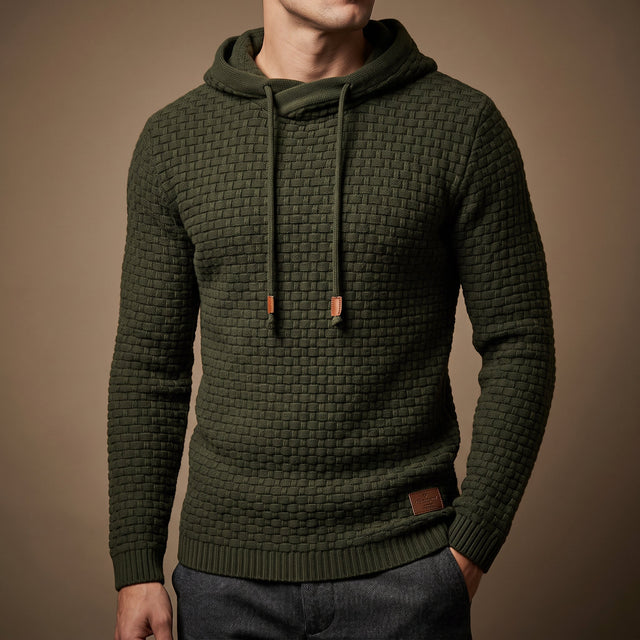 Archie - Men's Waffle-Knit Pullover Hoodie