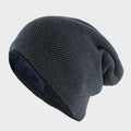Denver - Slouchy Knit Beanie with Faux-Fur Lining