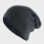 Denver - Slouchy Knit Beanie with Faux-Fur Lining