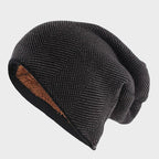 Denver - Slouchy Knit Beanie with Faux-Fur Lining