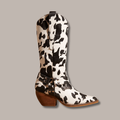 Margot - Women's Knee-High Cow Print Cowboy Boots