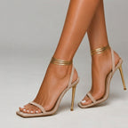 Solen - Women's Strappy High Heels with Wraparound Ankle Straps