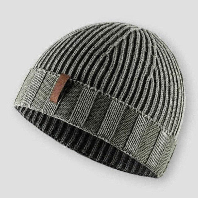 Tromsø - Ribbed Knit Beanie with Fold-Over Cuff