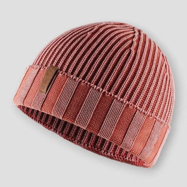 Tromsø - Ribbed Knit Beanie with Fold-Over Cuff