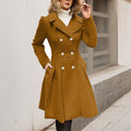 Aileen - Women's Double-Breasted Coat with Belted Waist
