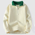 Alaric - Men's Ribbed Half-Zip Collar Sweater