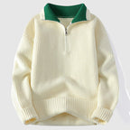 Alaric - Men's Ribbed Half-Zip Collar Sweater