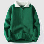 Alaric - Men's Ribbed Half-Zip Collar Sweater