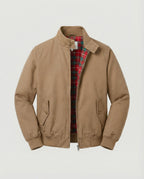 Alfie - Men's Harrington Jacket with Tartan-Lined Collar
