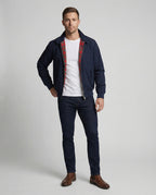 Alfie - Men's Harrington Jacket with Tartan-Lined Collar