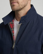Alfie - Men's Harrington Jacket with Tartan-Lined Collar