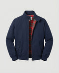 Alfie - Men's Harrington Jacket with Tartan-Lined Collar