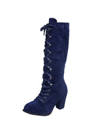 Alison - Women’s Round Toe Lace-Up Knee-High Boots 6