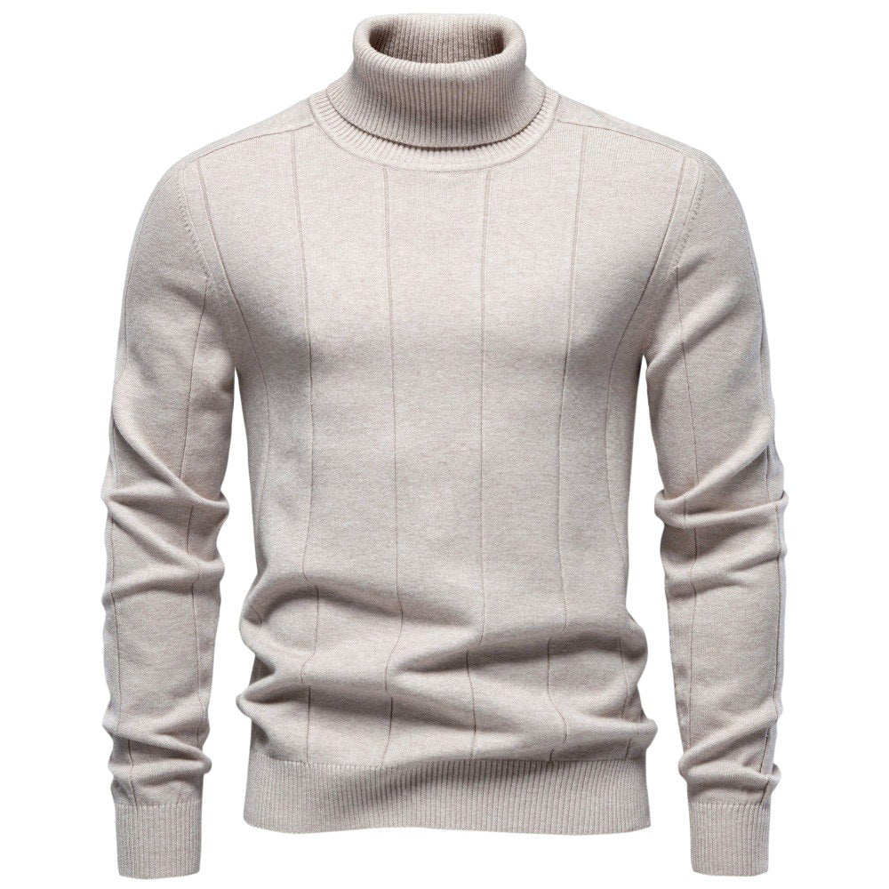 Andreas - Men's Ribbed Turtleneck Slim Fit Sweater 1