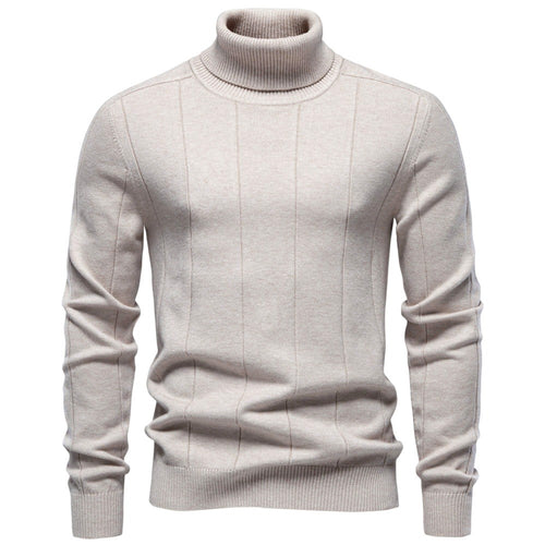 Andreas - Men's Ribbed Turtleneck Slim Fit Sweater 1