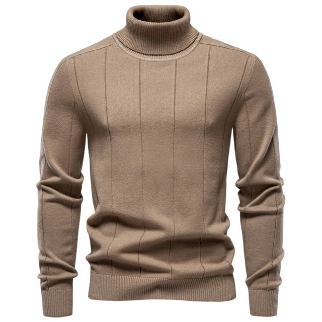 Andreas - Men's Ribbed Turtleneck Slim Fit Sweater 2