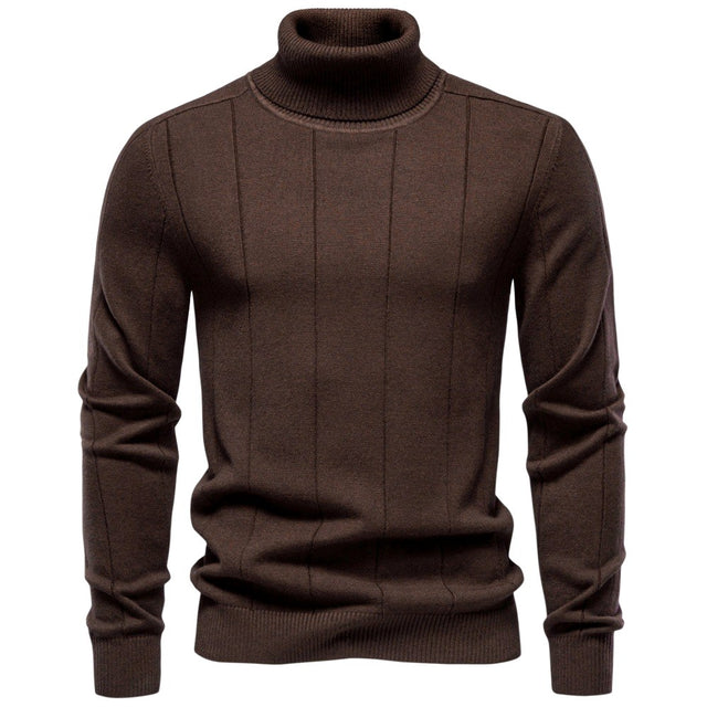 Andreas - Men's Ribbed Turtleneck Slim Fit Sweater 3