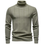 Andreas - Men's Ribbed Turtleneck Slim Fit Sweater 4