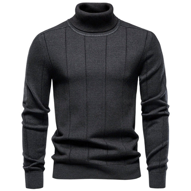 Andreas - Men's Ribbed Turtleneck Slim Fit Sweater 5