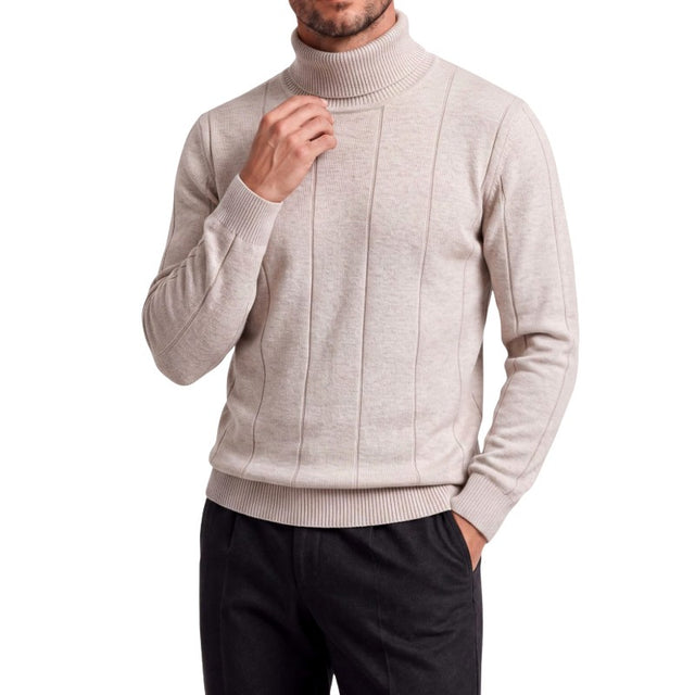 Andreas - Men's Ribbed Turtleneck Slim Fit Sweater 6