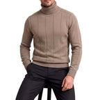 Andreas - Men's Ribbed Turtleneck Slim Fit Sweater 7