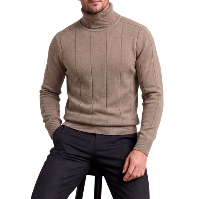 Andreas - Men's Ribbed Turtleneck Slim Fit Sweater 7