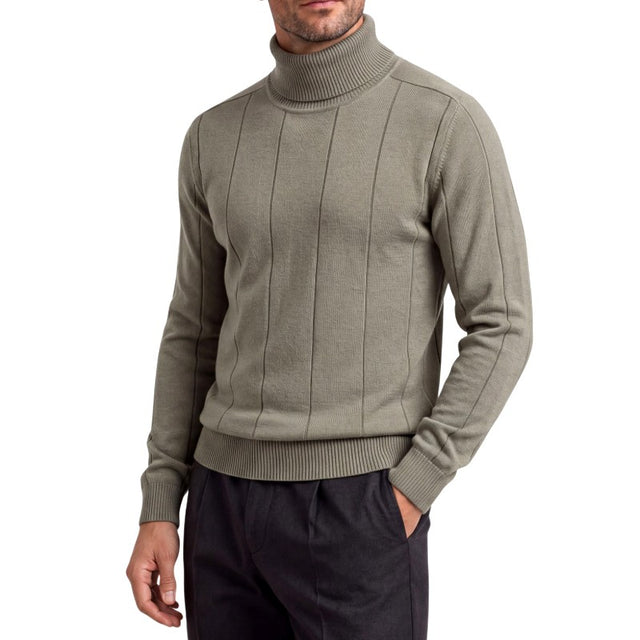 Andreas - Men's Ribbed Turtleneck Slim Fit Sweater 8