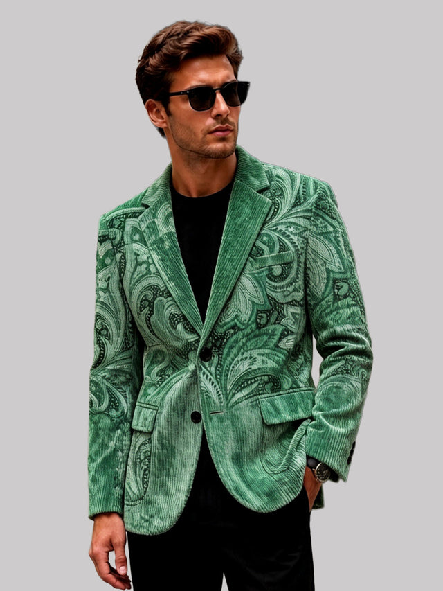 Andrew - Men's Abstract Pattern Single-Breasted Blazer