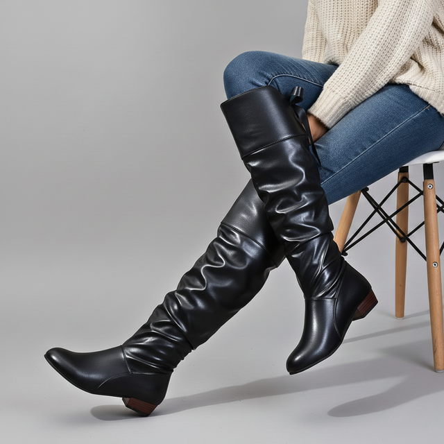 Aviana - Women's Slouched Knee-High Boots 