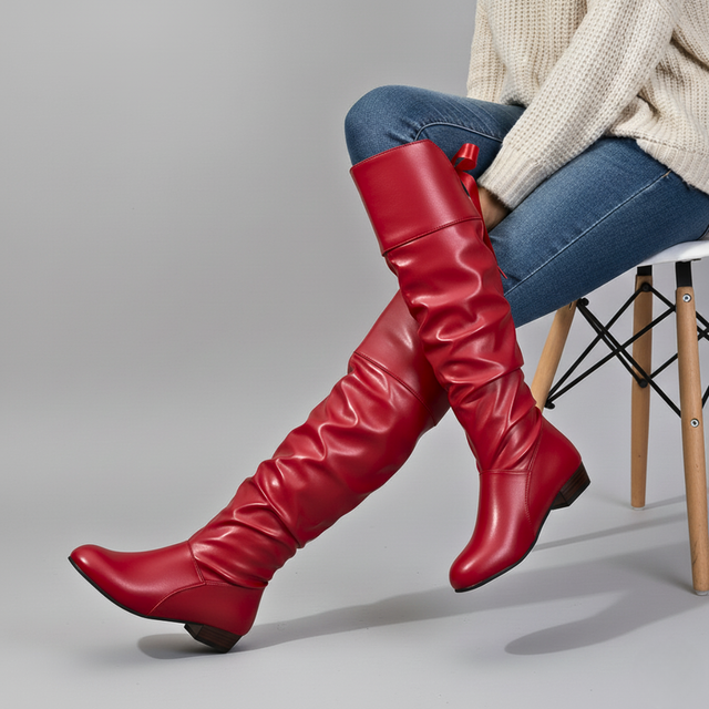 Aviana - Women's Slouched Knee-High Boots 