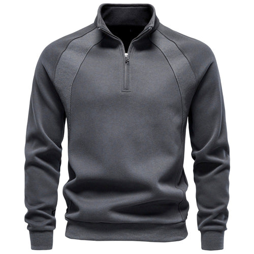 Basil - Men's Stand Collar Quarter-Zip Sweatshirt 1