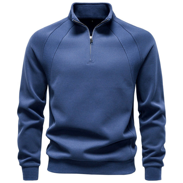 Basil - Men's Stand Collar Quarter-Zip Sweatshirt 2