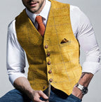 Benedict - Men's Notch-Lapel Waistcoat with Chain Detail