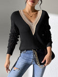 Brooke - Women's Long-Sleeve Open-Knit Sweater 2