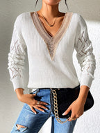 Brooke - Women's Long-Sleeve Open-Knit Sweater 3