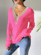 Brooke - Women's Long-Sleeve Open-Knit Sweater 4