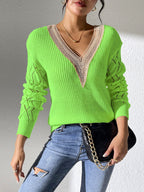Brooke - Women's Long-Sleeve Open-Knit Sweater 5