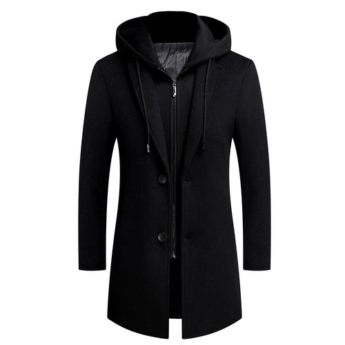 Callahan - Men's Zip Hood Wool Trench Coat 2