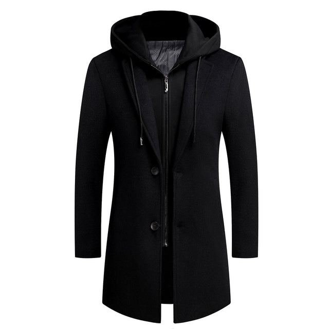 Callahan - Men's Zip Hood Wool Trench Coat 2