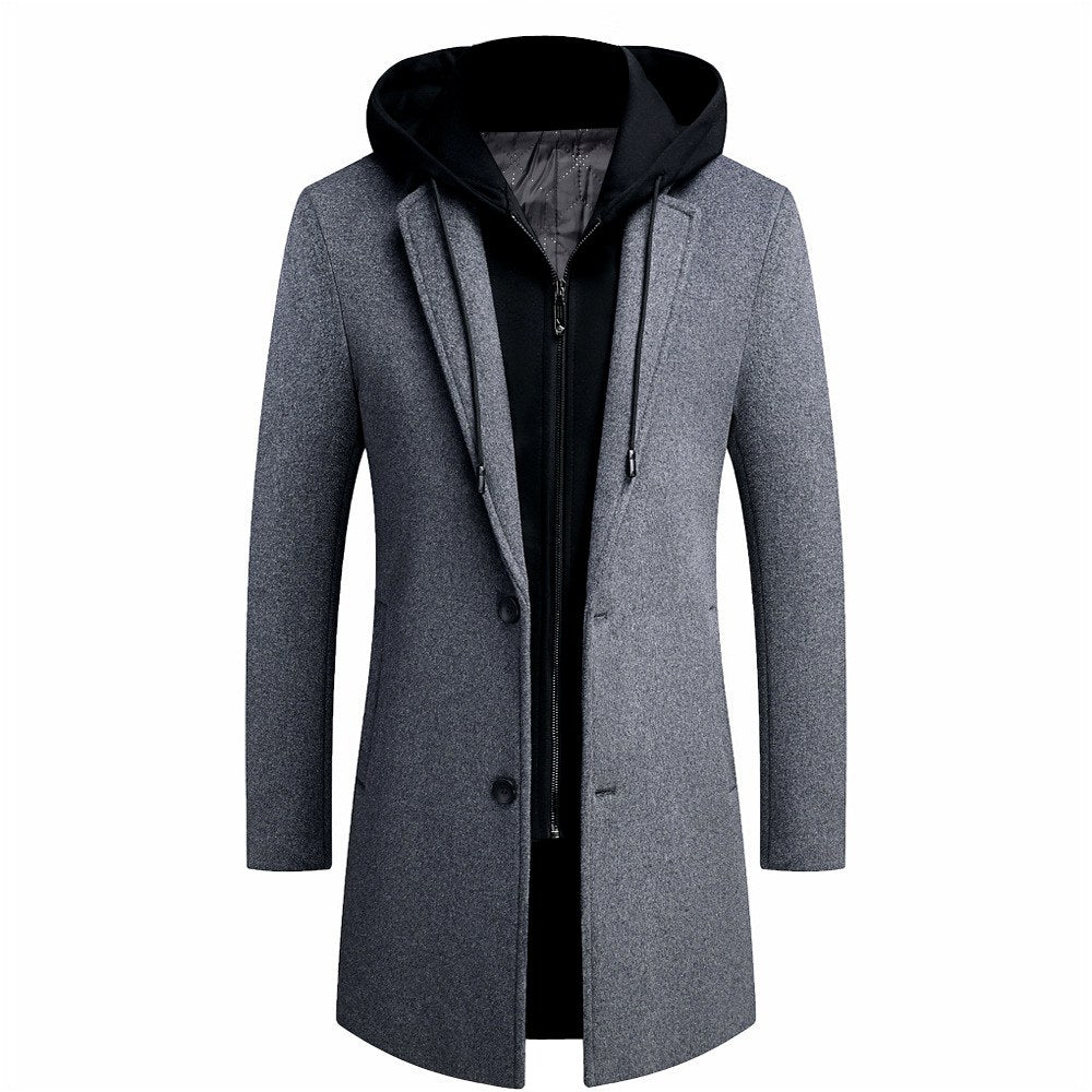 Callahan - Men's Zip Hood Wool Trench Coat 3