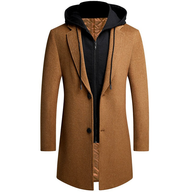 Callahan - Men's Zip Hood Wool Trench Coat 4