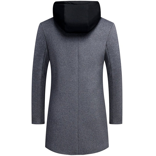 Callahan - Men's Zip Hood Wool Trench Coat 6