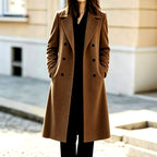 Chastity - Women’s Notched Lapel Wool Long Coat 1