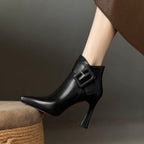 Cheryl - Women's Ankle Boots with Buckle Detail 4
