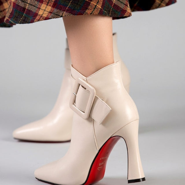 Cheryl - Women's Ankle Boots with Buckle Detail 7